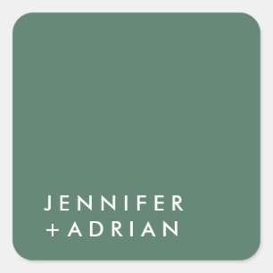 monogrammed,name, square sticker