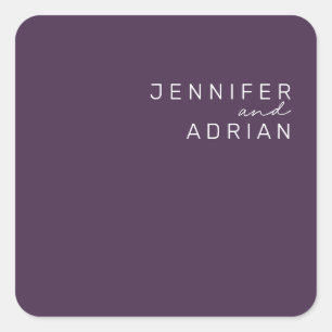 monogrammed,name, square sticker
