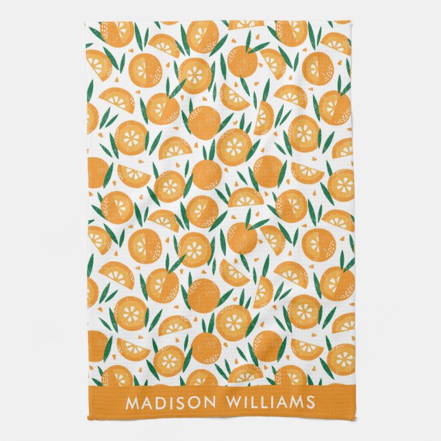 monogrammed,name, tea towel (Vertical)