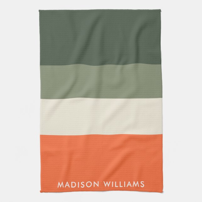 monogrammed,name, tea towel (Vertical)