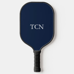 Monogrammed Navy Blue White Classic Gift  Pickleball Paddle