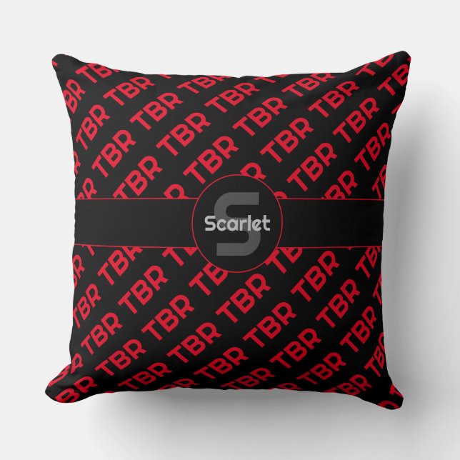 Monogrammed Never Ending TBR Cushion (Front)