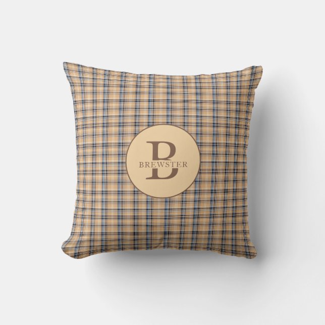 Monogrammed New Home Family Name Cushion (Front)