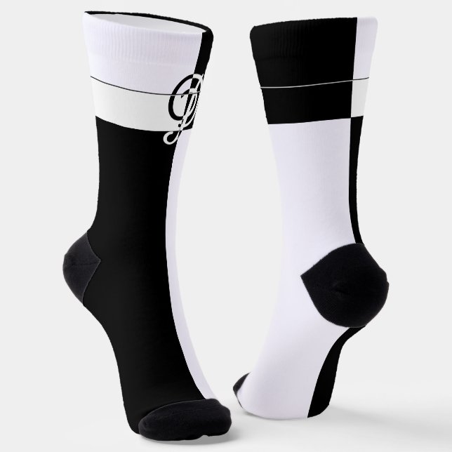 Monogrammed P Socks (Angled)