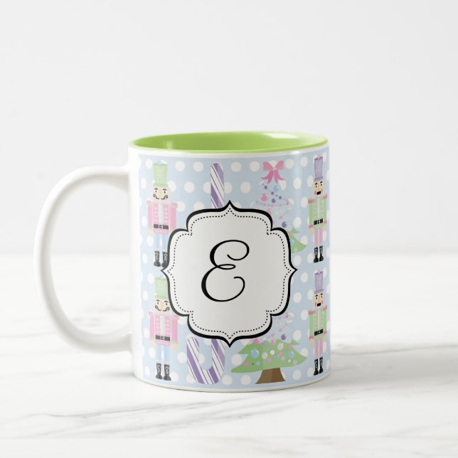 Monogrammed Pastel Nutcracker Suite Tea Coffee Mug (Left)