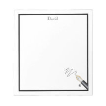 Monogrammed Pen Note Pad