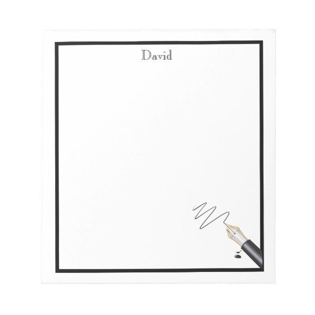 Monogrammed Pen Note Pad (Front)