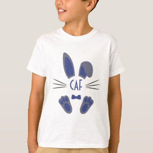 Monogrammed Personalised Easter Bunny in Blue T-Shirt