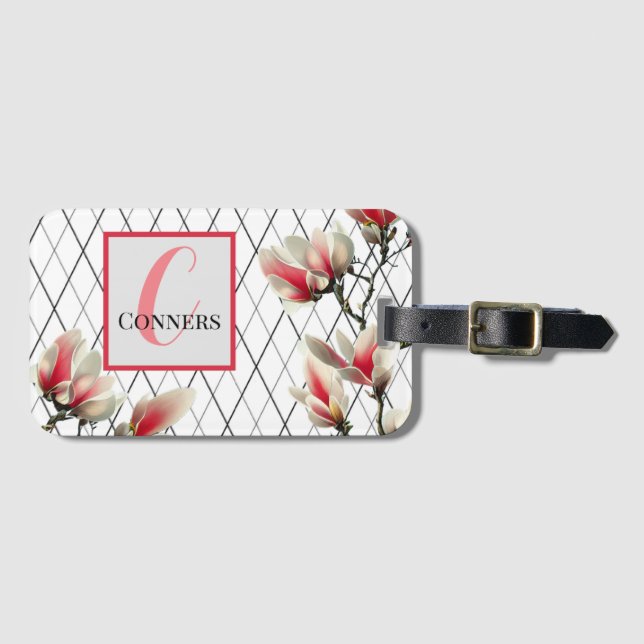 Monogrammed Personalised Luggage Tag (Front Horizontal)