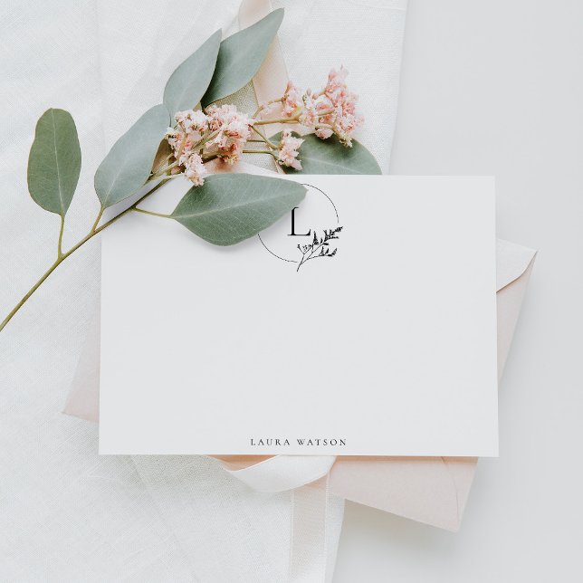 Monogrammed Personalised Stationery for Women Card (Creator Uploaded)