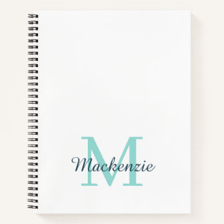 Monogrammed Personalised With Name Notebook