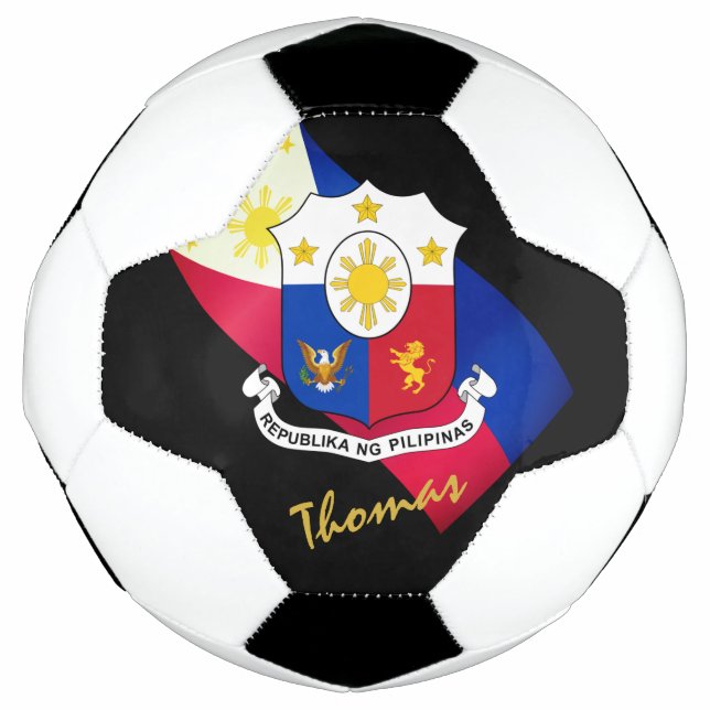 Monogrammed Philippines Football & Philippine Flag (Front)