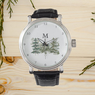 Monogrammed Pine Forest and mountain Watch