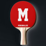 Monogrammed ping pong paddle for table tennis<br><div class="desc">Personalised name or monogram ping pong paddle for table tennis Sports game gift idea for men women and kids. Monogrammed letter initial design. Custom background colour. Fun for player and school coach. College dorm accessoiries.</div>