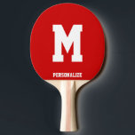 Monogrammed ping pong paddle for table tennis<br><div class="desc">Personalised name or monogram ping pong paddle for table tennis Sports game gift idea for men women and kids. Monogrammed letter initial design. Custom background colour. Fun for player and school coach. College dorm accessoiries.</div>