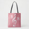 monogrammed pink G clef for her / music notes