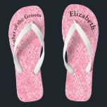 Monogrammed Pink Glitter Mother of Bride Groom Flip Flops<br><div class="desc">A fun gift for both the mother of the bride and groom. When her feet are tired at the end of the night,  she'll want these!  Personalise them!</div>