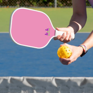 Monogrammed Pink Personalised Pickleball Paddle