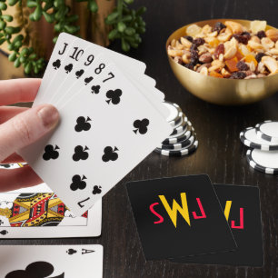 Monogrammed Playing Cards For Bridge Players