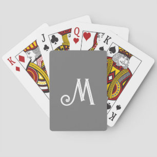 Monogrammed Playing Cards - Letter "M"