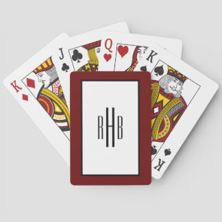Monogrammed Playing Cards Poker Deck for Dad