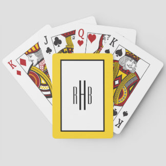 Monogrammed Playing Cards Poker Deck for Dad