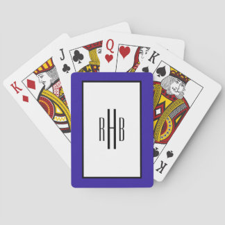 Monogrammed Playing Cards Poker Deck for Dad