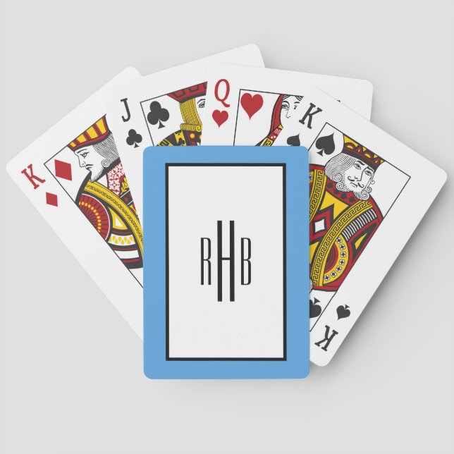Monogrammed Playing Cards Poker Gift for Dad (Back)