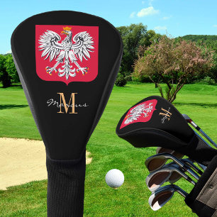 Monogrammed & Polish Flag Golf Clubs Covers