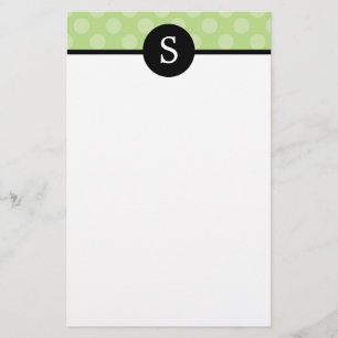Monogrammed Polka Dots Stationery