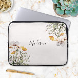 Monogrammed Pretty Wildflower Bouquet Laptop Sleeve<br><div class="desc">Protect your laptop in style with our Monogrammed Pretty Wildflower Bouquet laptop sleeve. Personalise it today and make it yours!</div>