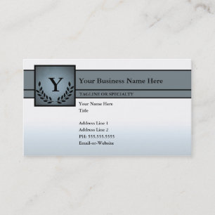 monogrammed professional business card