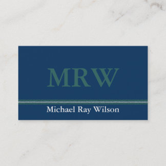 Monogrammed Professional Business Card