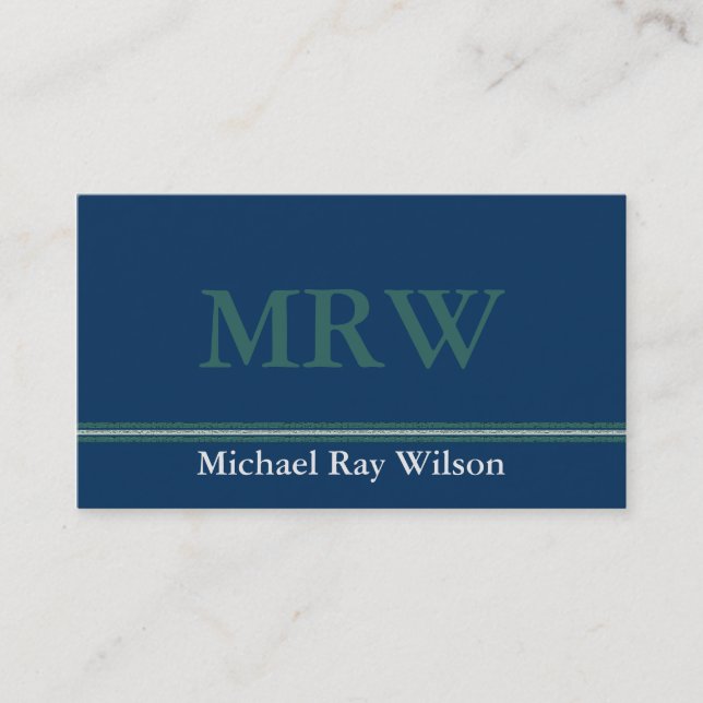 Monogrammed Professional Business Card (Front)