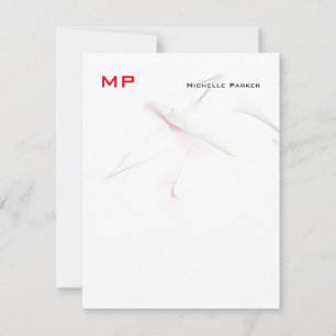 Monogrammed Professional Plain Minimalist Card