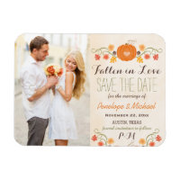 Monogrammed Pumpkin Fall Wedding Save the Date