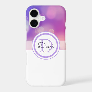 Monogrammed Purple Abstract Girly