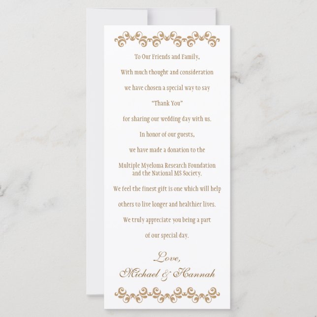 Monogrammed Purple Gold Moroccan Wedding Charity (Front)