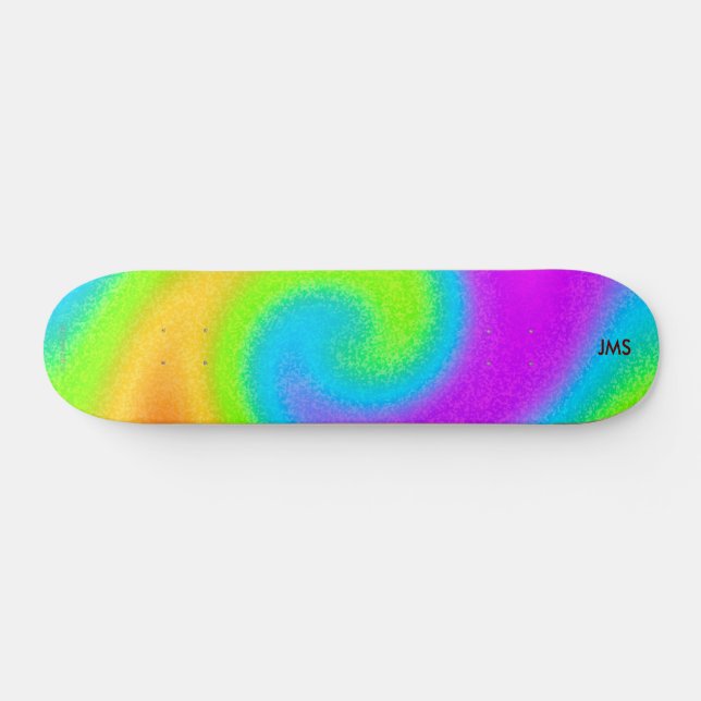 Monogrammed Pyschedelic Skateboard (Horz)