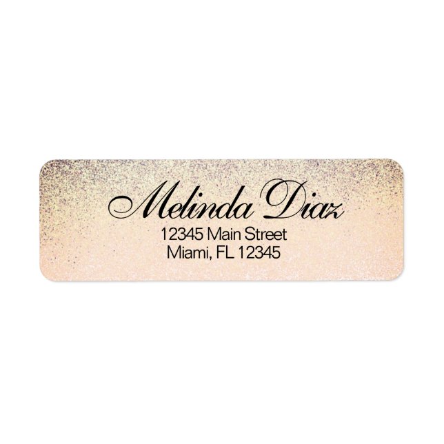 Monogrammed Quince Gold Faux Glitter   (Front)