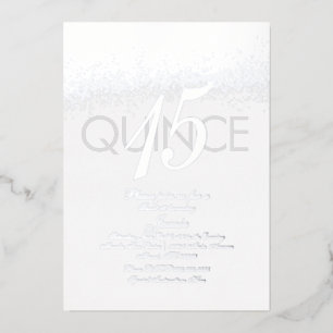 Monogrammed Quince Pressed Glitter Silver
