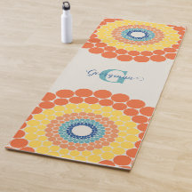 Monogrammed Radiant Aegean Summer Dot Mandala