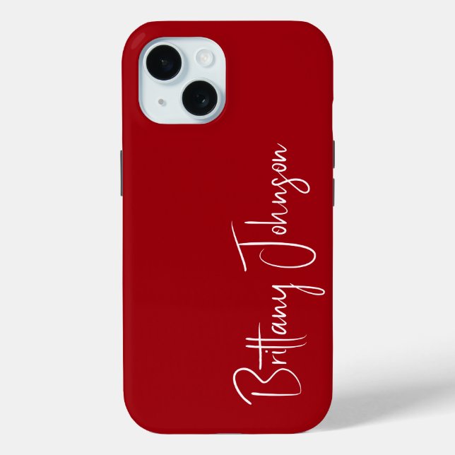 Monogrammed Red  Case-Mate iPhone Case (Back)