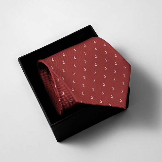 Monogrammed Red Tie (Creator Uploaded)