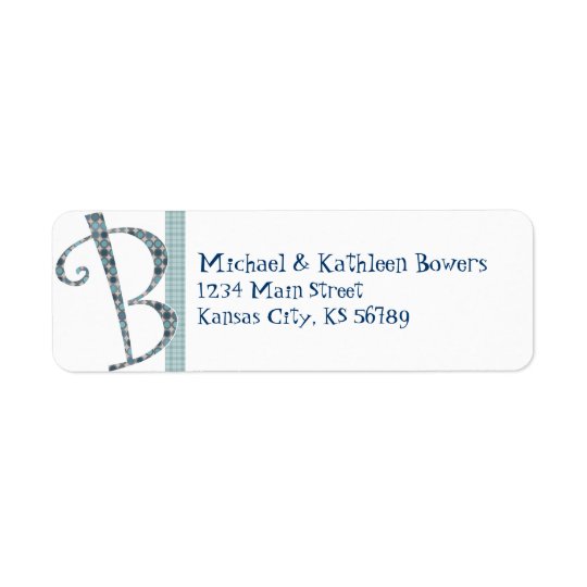 Monogrammed Return Address Label