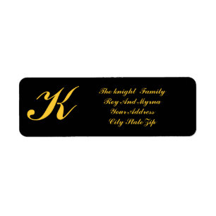 MONOGRAMMED- RETURN ADDRESS LABELS