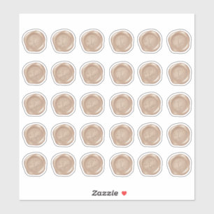 Monogrammed Rose Gold Faux Wax Seals