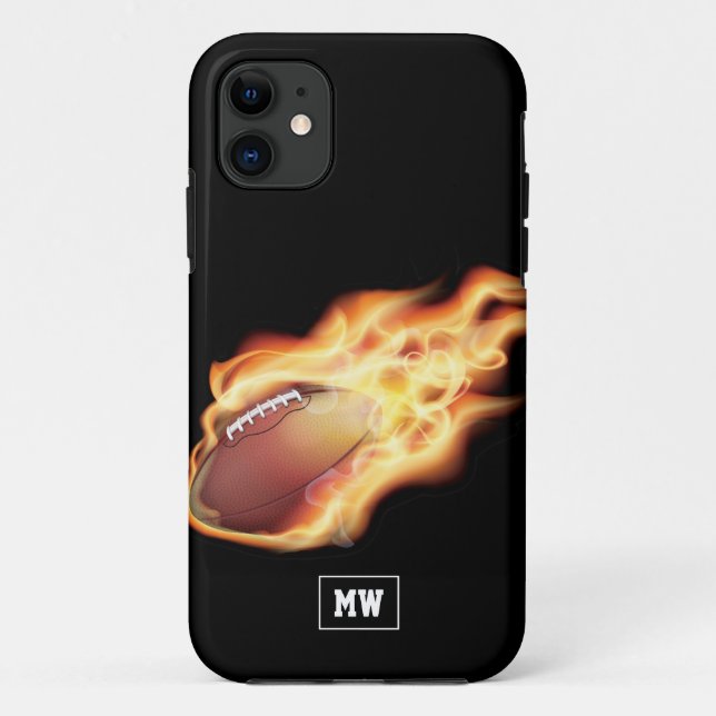 Monogrammed Rugby Case-Mate iPhone Case (Back)