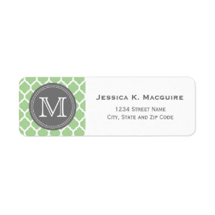 Monogrammed Sage Green & Grey