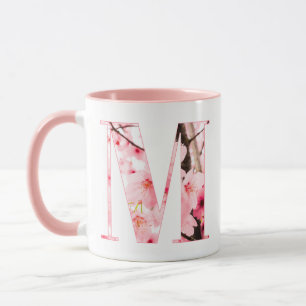 Monogrammed Sakura Mug with Customizable Name